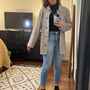 BANANA REPUBLIC Button Front Suede Jacket